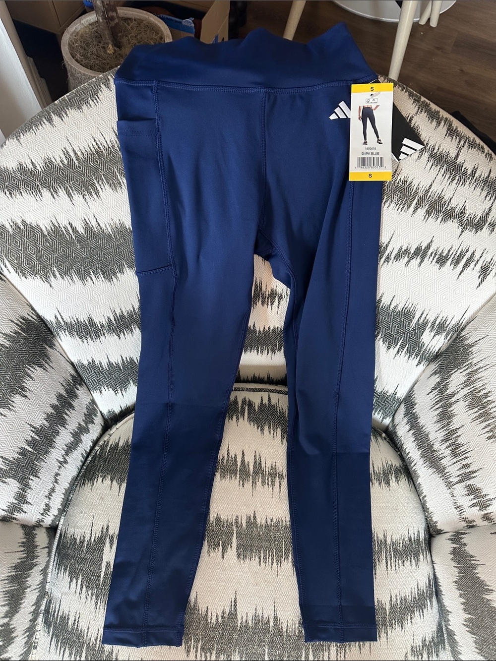 NEW w tags: adidas Navy Athletic Leggings for women with Side Pocket